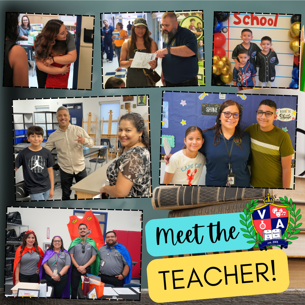 A collage of photos showing teachers with students. It includes teachers and students in various settings.