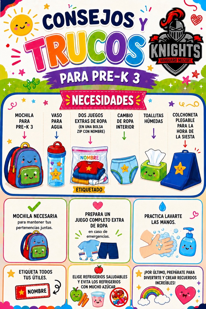 necesidades para PreK3 