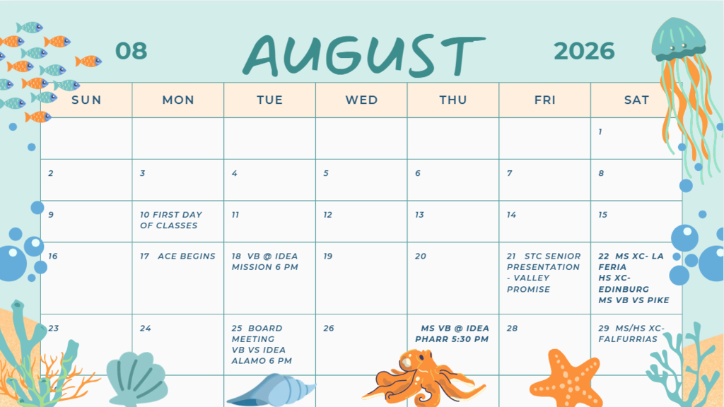 August calendar