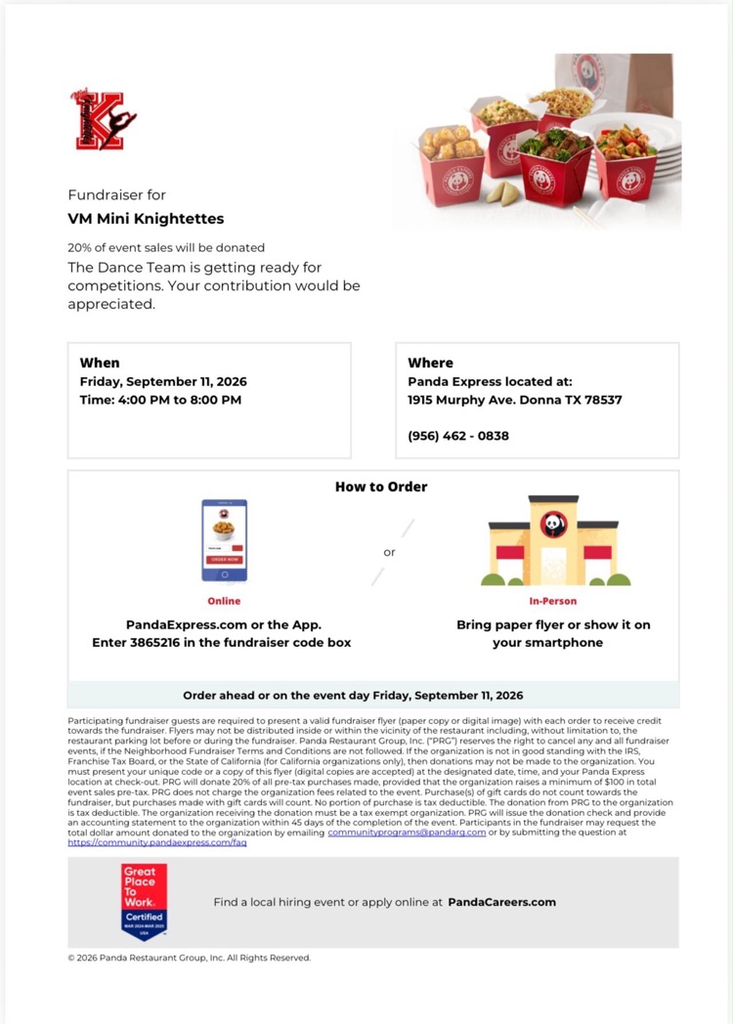Knightettes fundraiser 