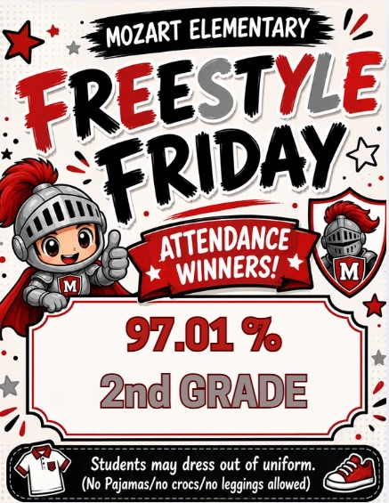 freestyle Friday attendance winners 2nd grade