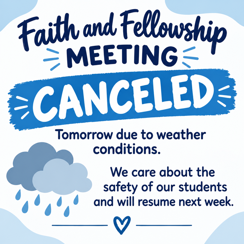 Faith and Fellowship meeting canceled