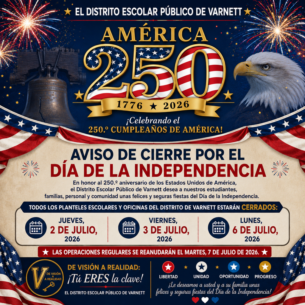 July 2nd, 3rd, and 6th  Holiday Closure Notice in Spanish