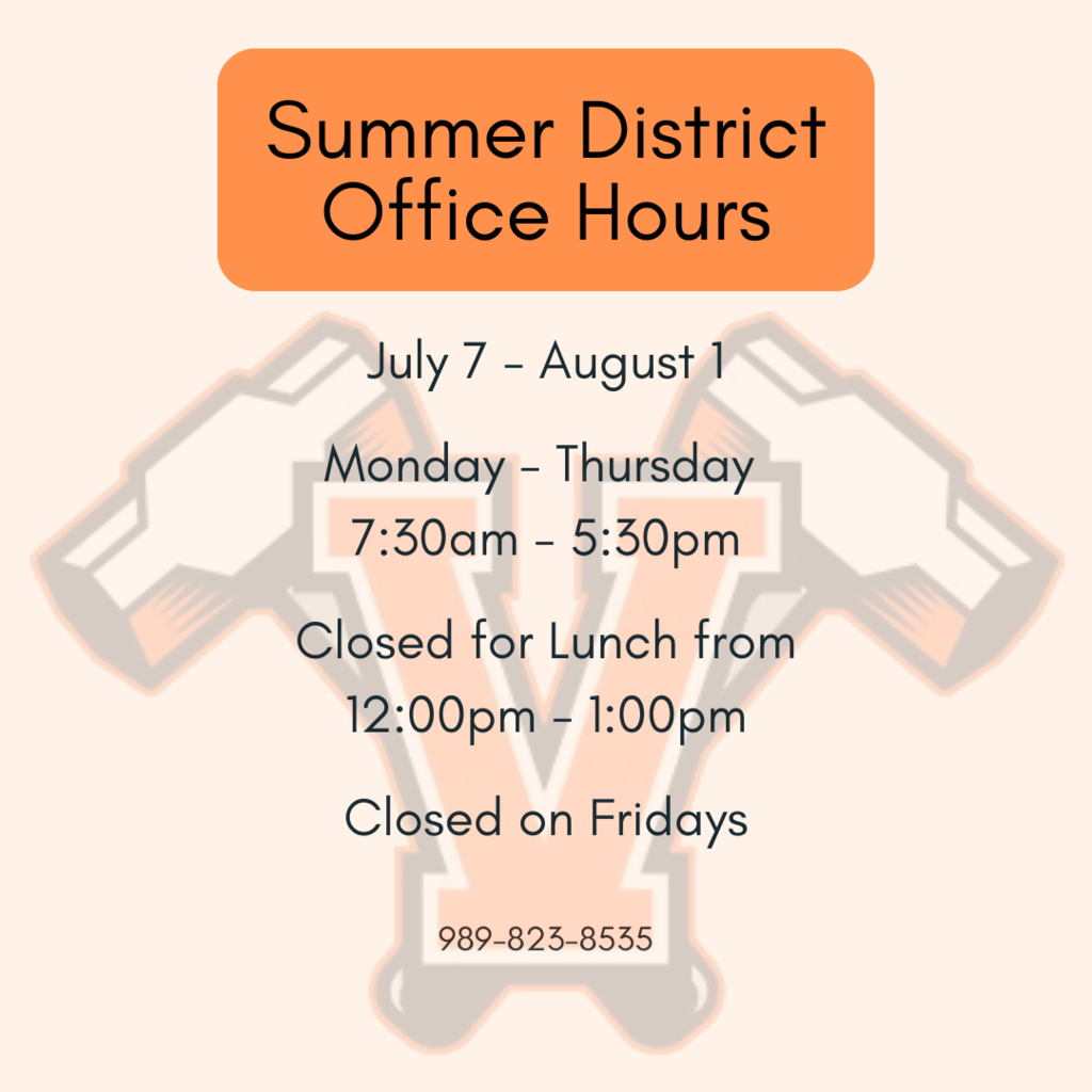 Summer District Office Hours of Operation