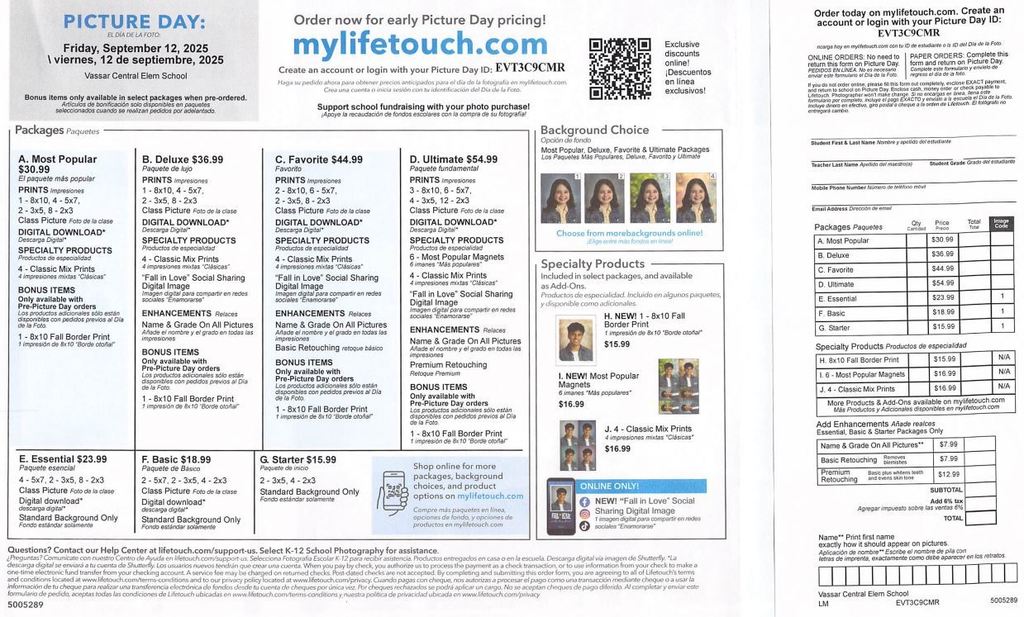 picture order form