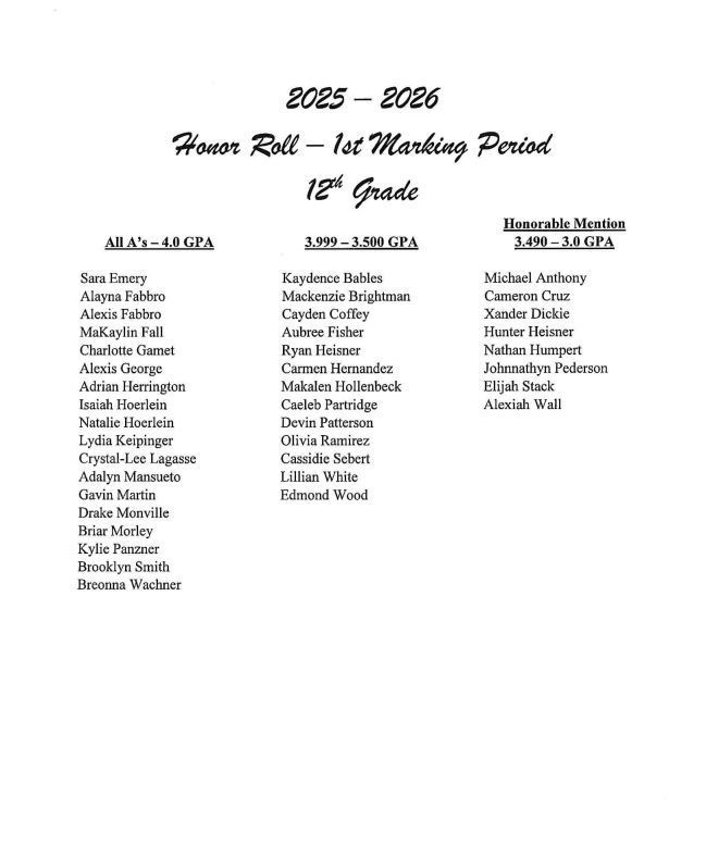 honor roll