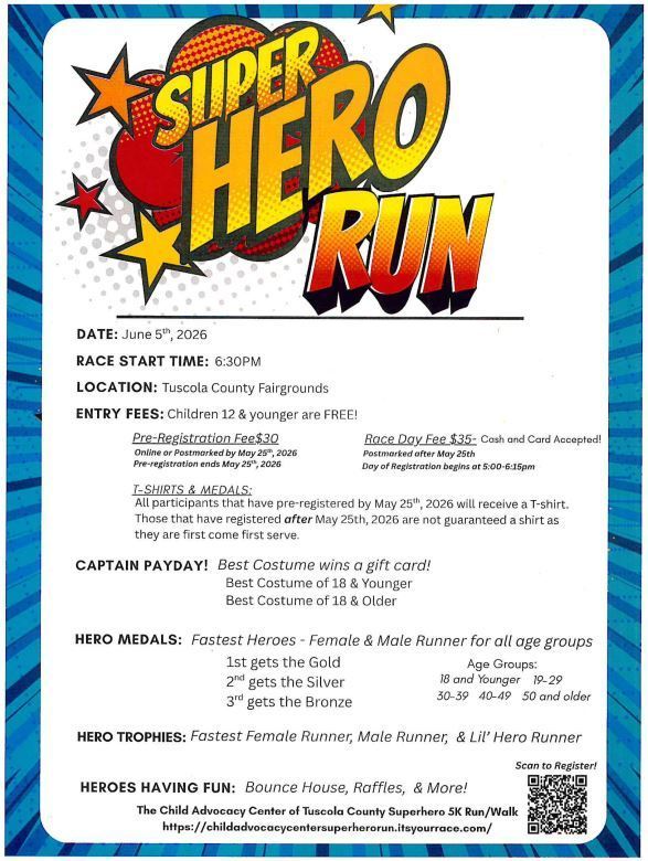Super Hero Run for Tuscola County Child Advocacy Center