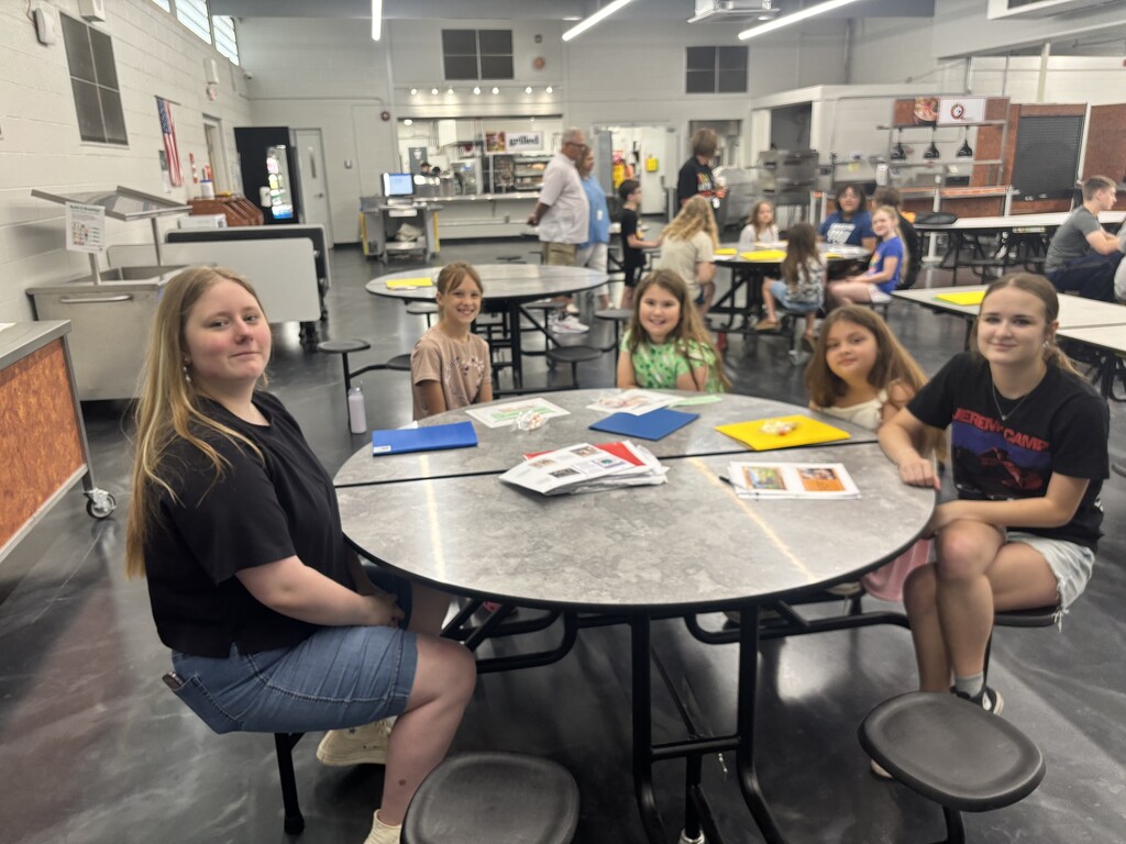 Freshmen and their reading buddies from 2nd and 3rd grades