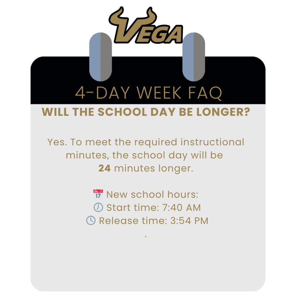 Vega ISD 4-Day Week FAQ