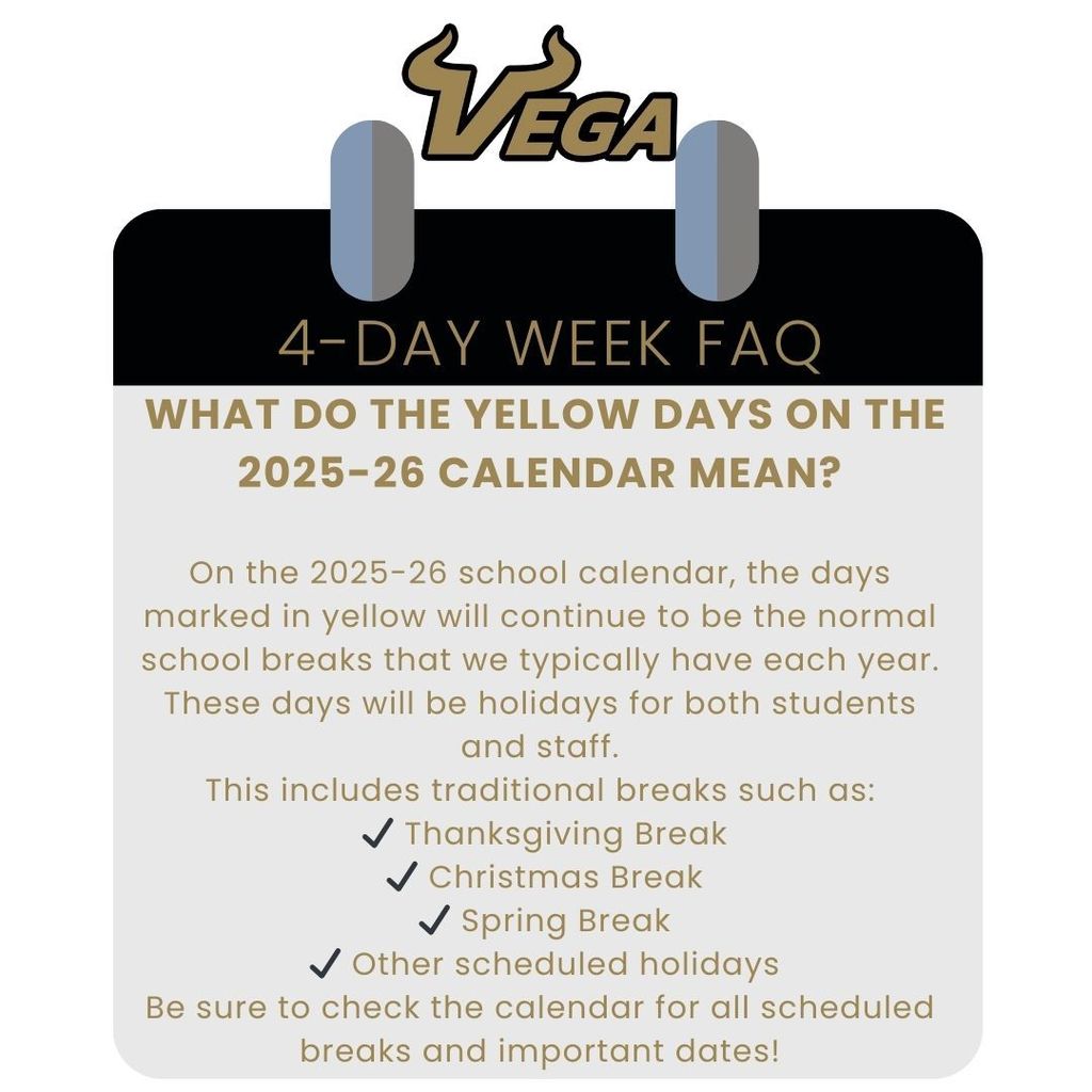 Vega ISD 4-Day Week FAQ