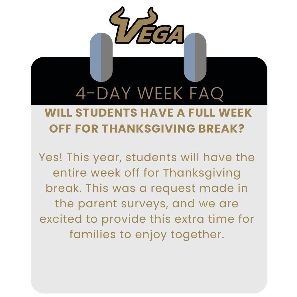 Vega ISD 4-Day Week FAQ
