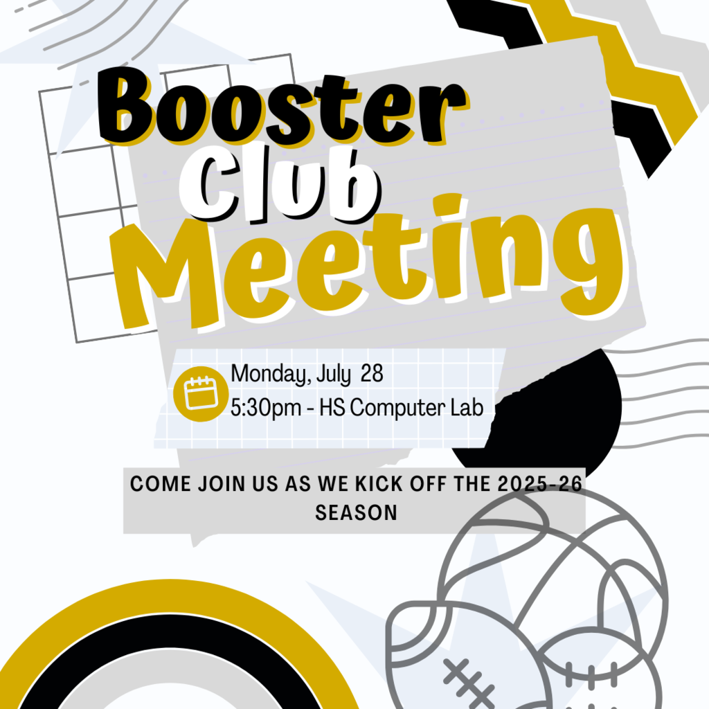 Booster Club Mtg July 28 @ 5:30pm