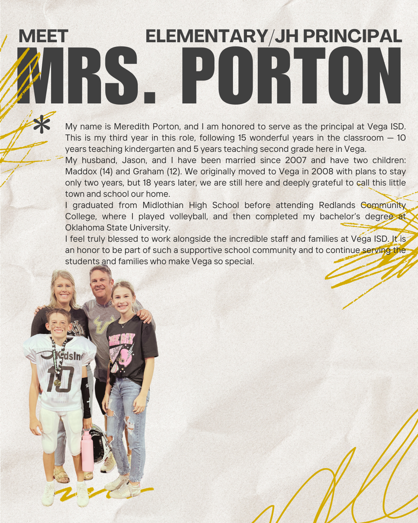 National Principal's Month - Mrs. Porton
