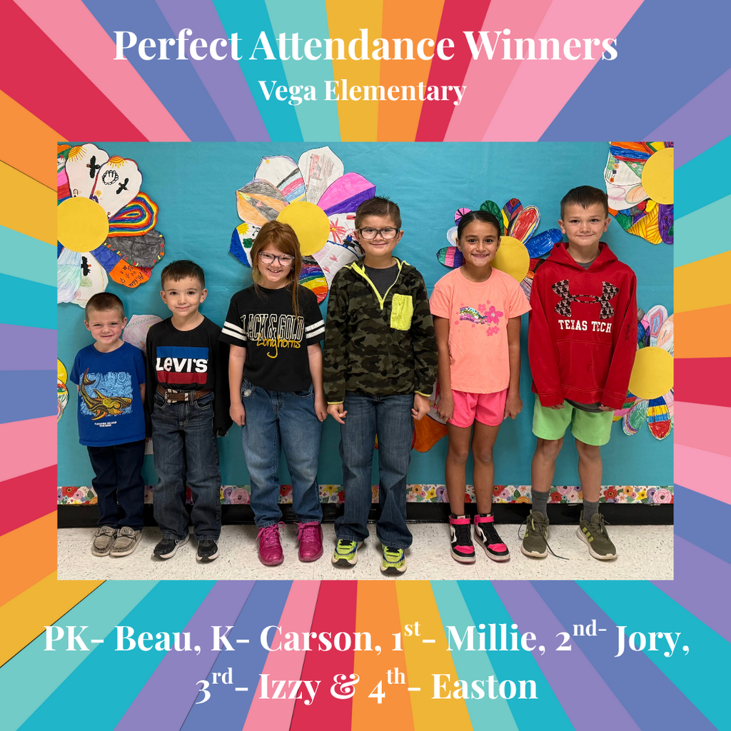 1st 9-weeks perfect attendance PK-4th
