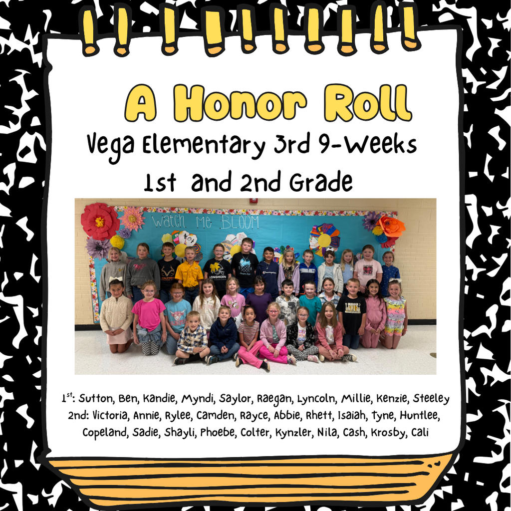 3rd 9 week Honor Roll