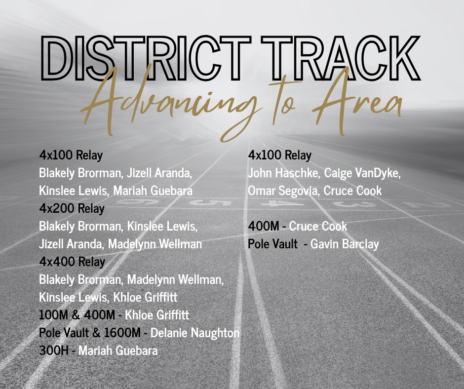 District Track - Advancing to Area