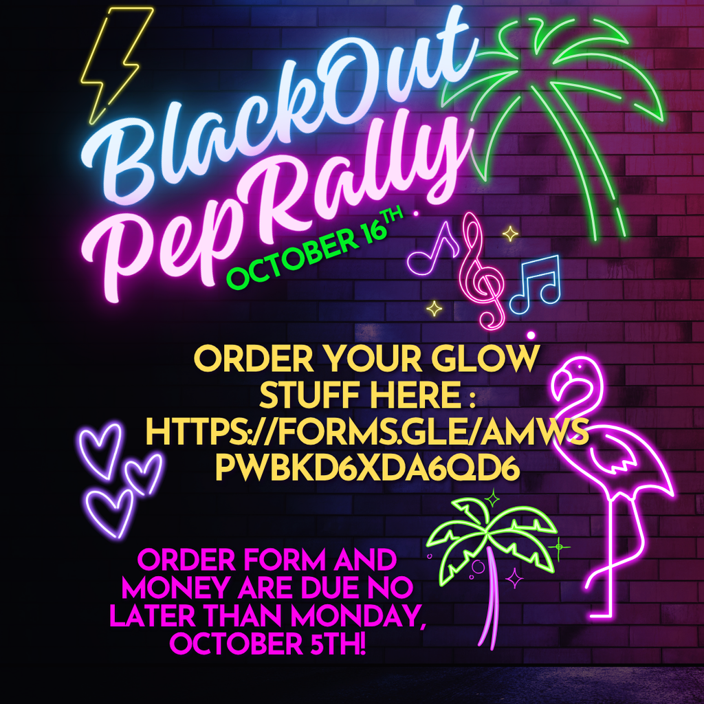 Black Out Pep Rally Glow in the Dark Sale