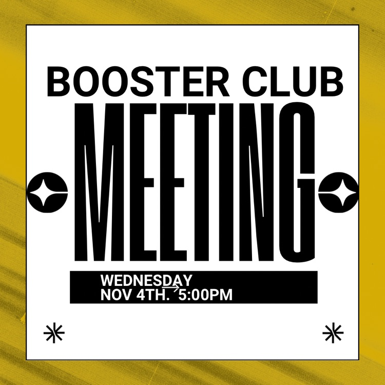 Vega Booster Club Meeting Wednesday November 4 5pm
