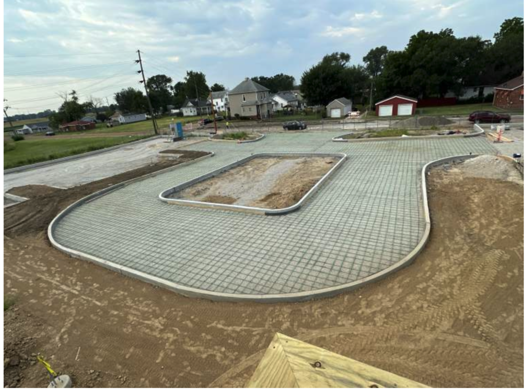Concrete is ready to be poured on south lot