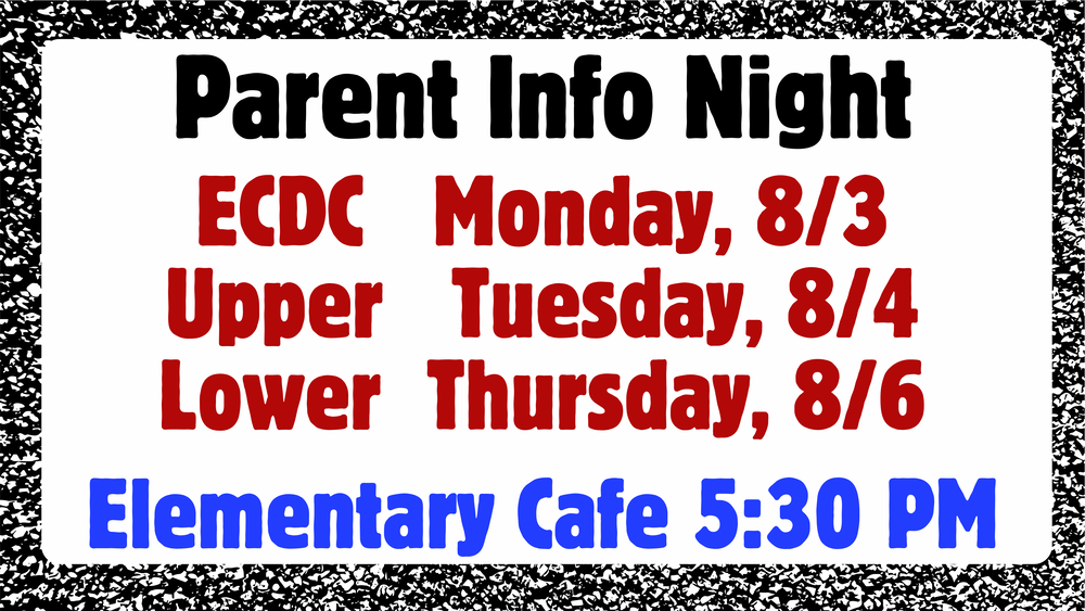 Parent Info Marquee Information