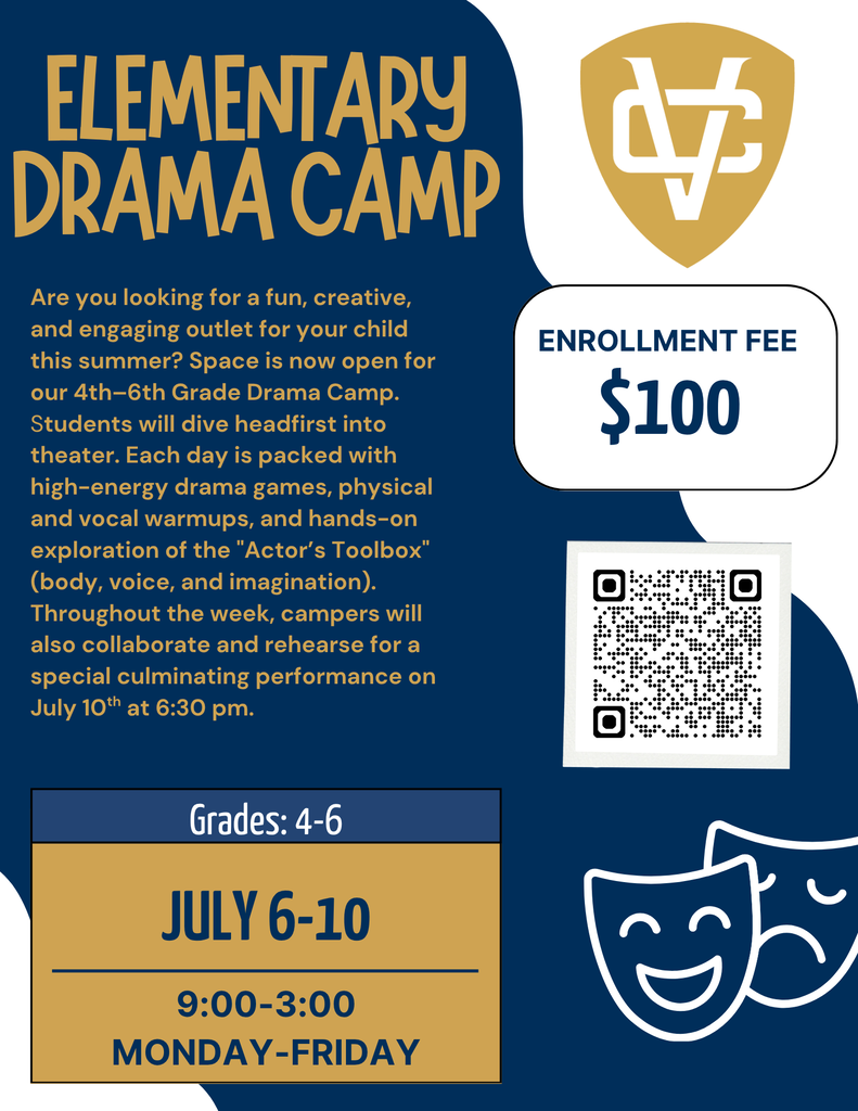 Elementary Drama Camp, Grades 4-6, July 6-10, 9:00-3:00