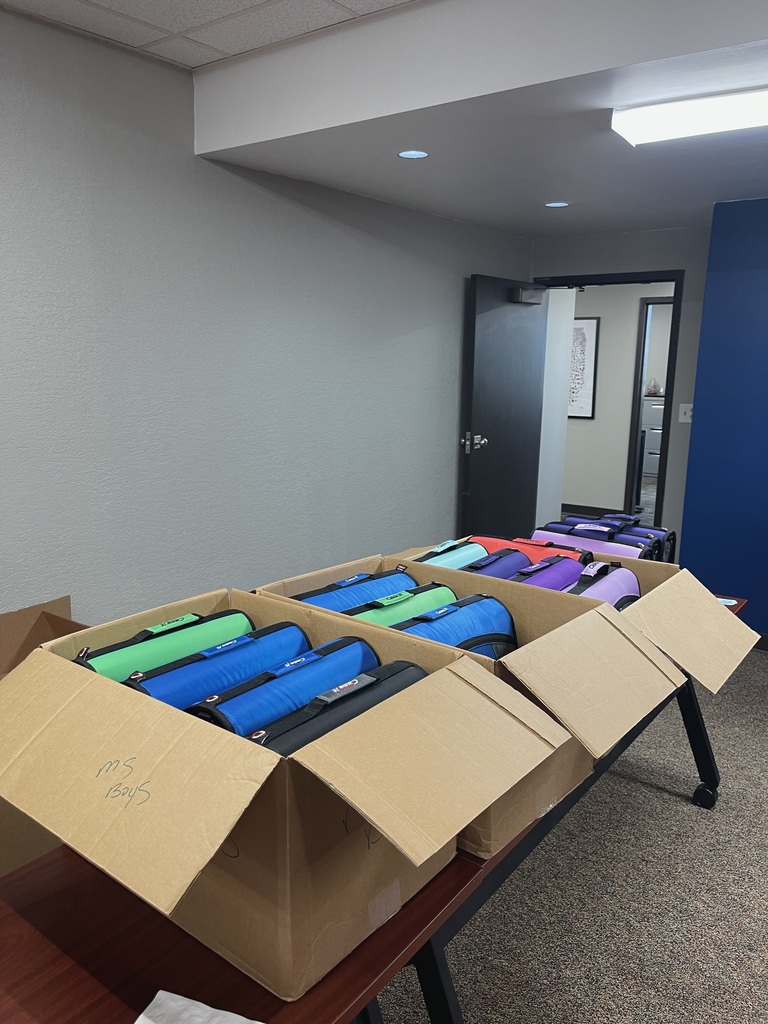 Boxes of binders.