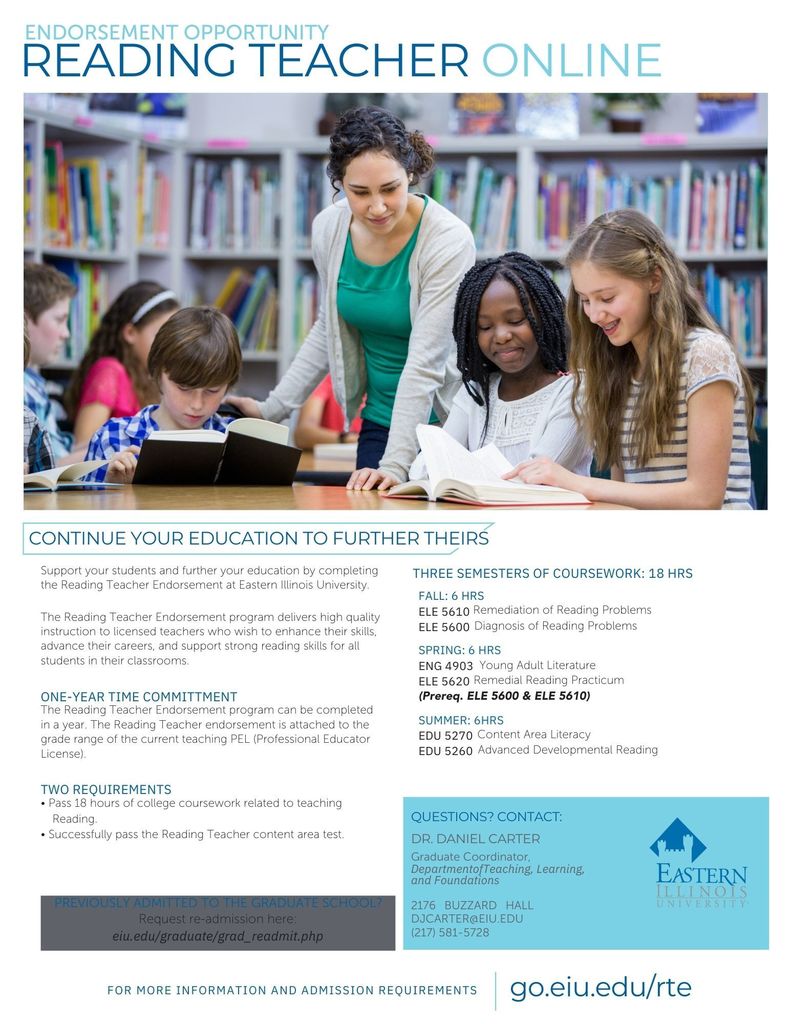 Endorsement Opportunity Reading Teacher