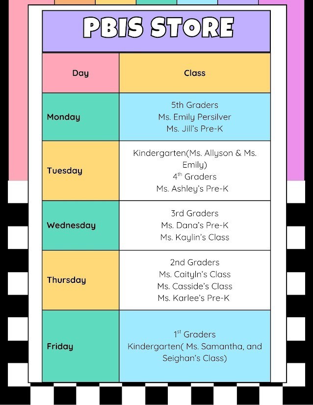 PBIS Store days