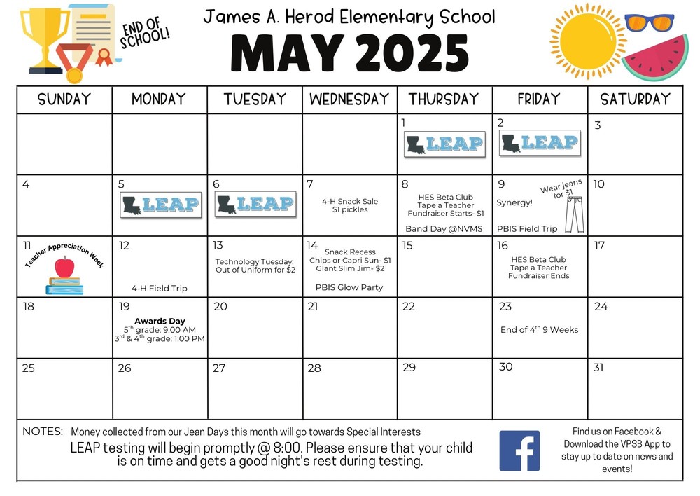 May Calendar