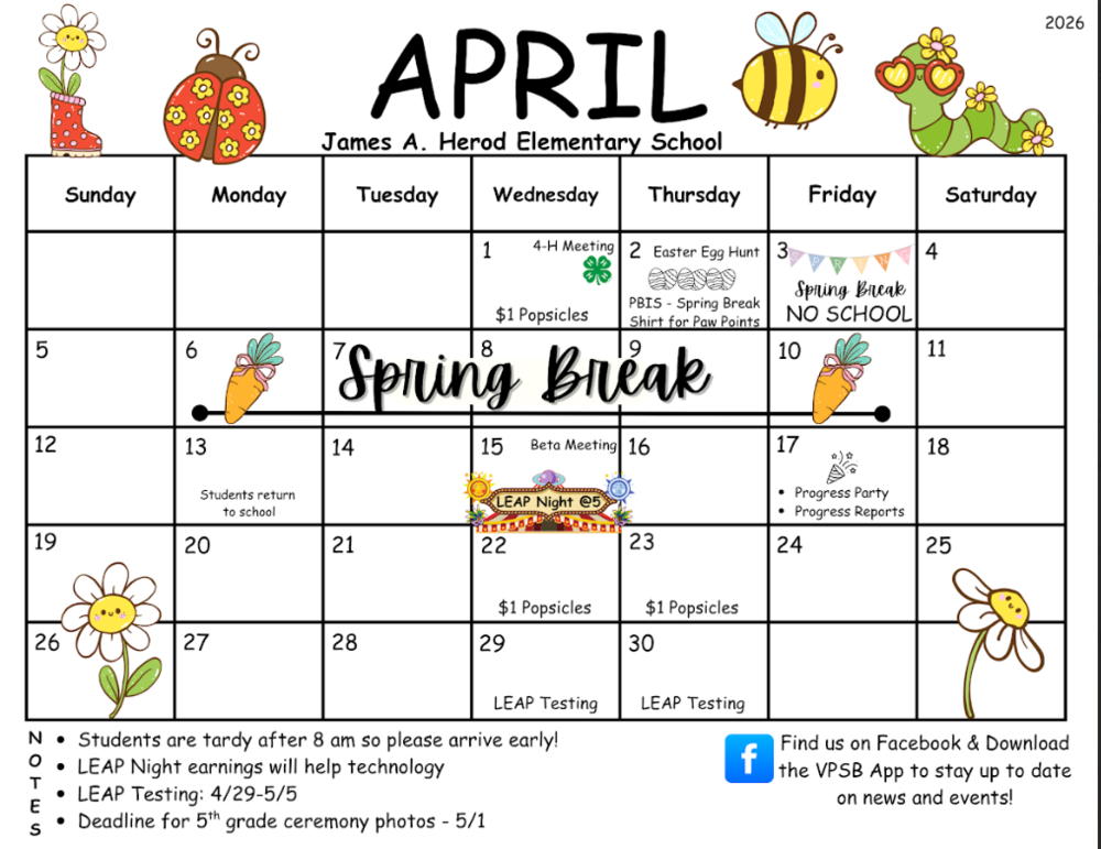 April Calendar