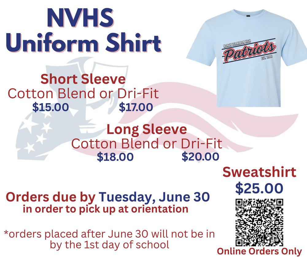 Uniform Shirts Now on Sale!