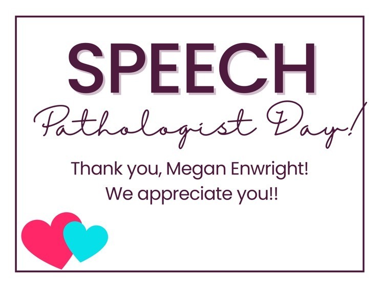 Speech Pathologist Day!