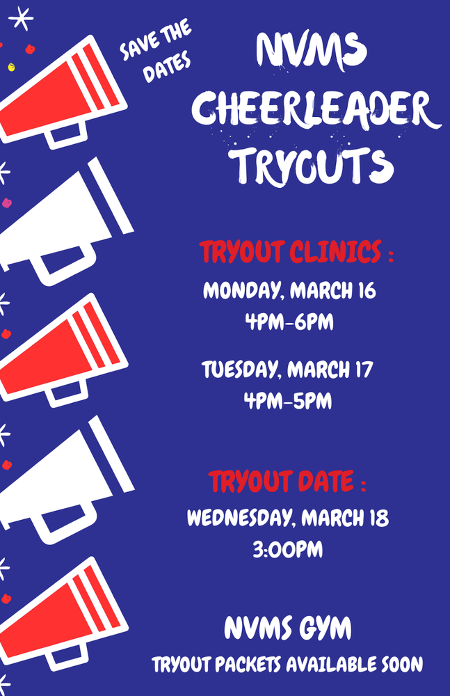 NVMS Cheerleader Tryouts