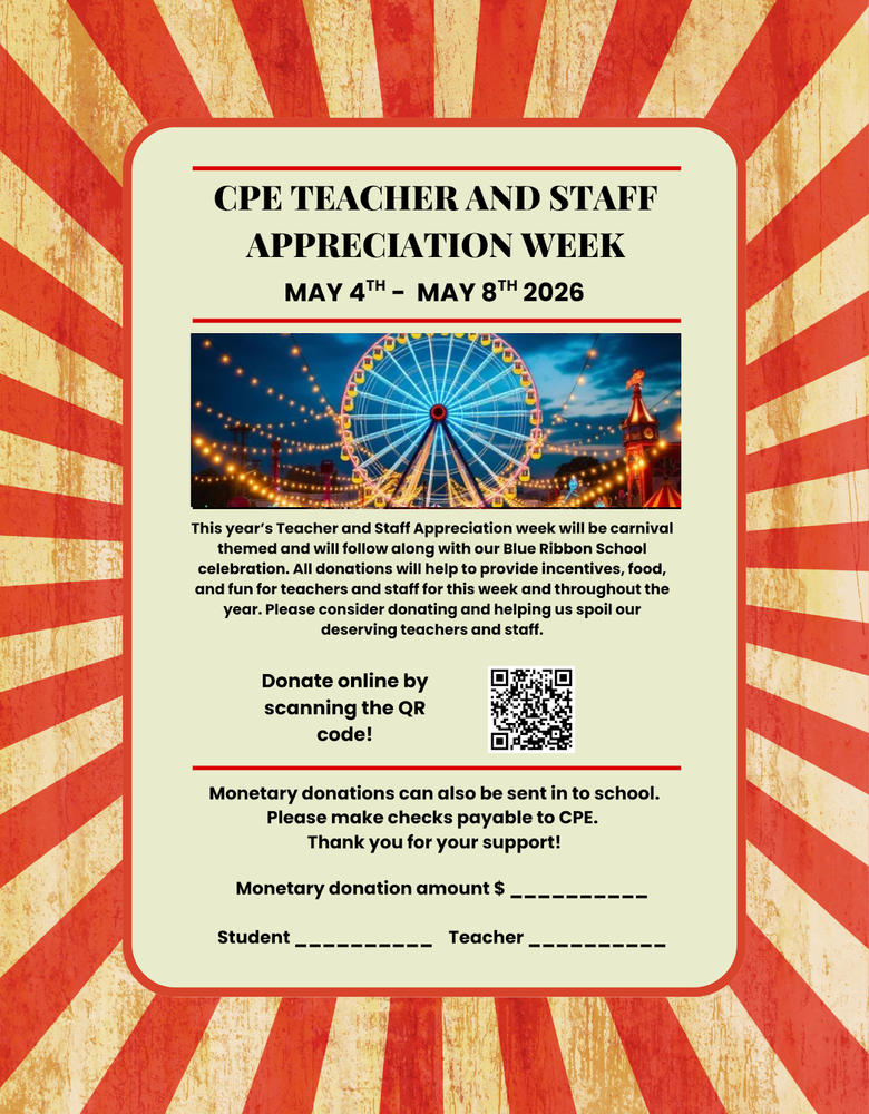 CPE teacher and Staff appreciation week