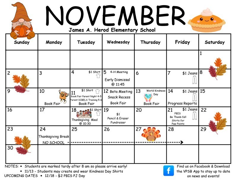 November Calendar