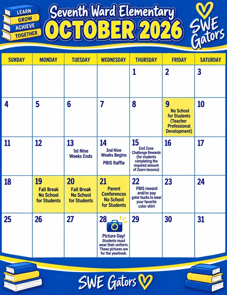 October Calendar 2026
