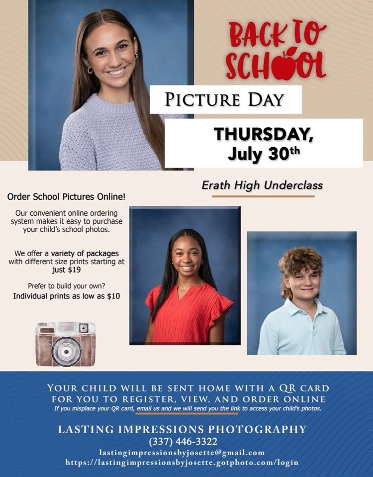 Grades 9-11 School Photos Dates/Times