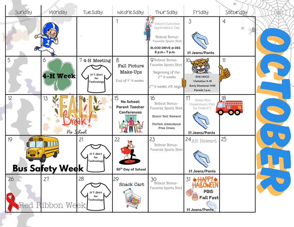 October Calendar 2025