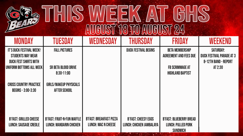 this week at ghs