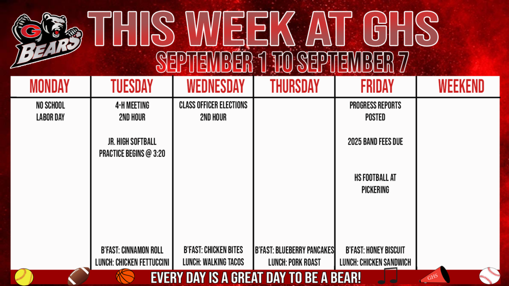 this week at ghs
