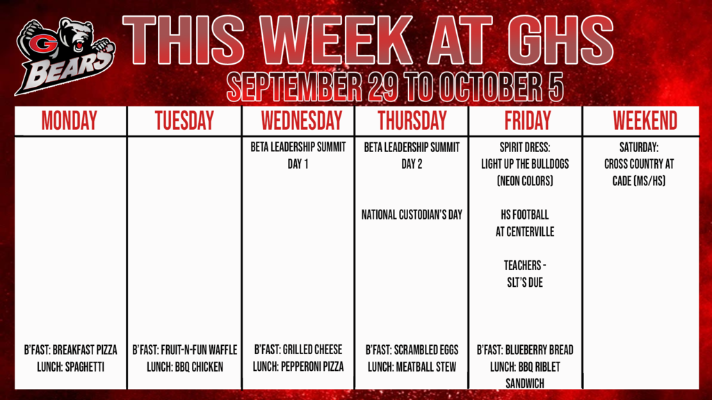 this week at ghs