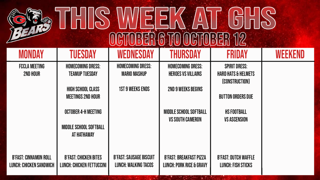 this week at ghs