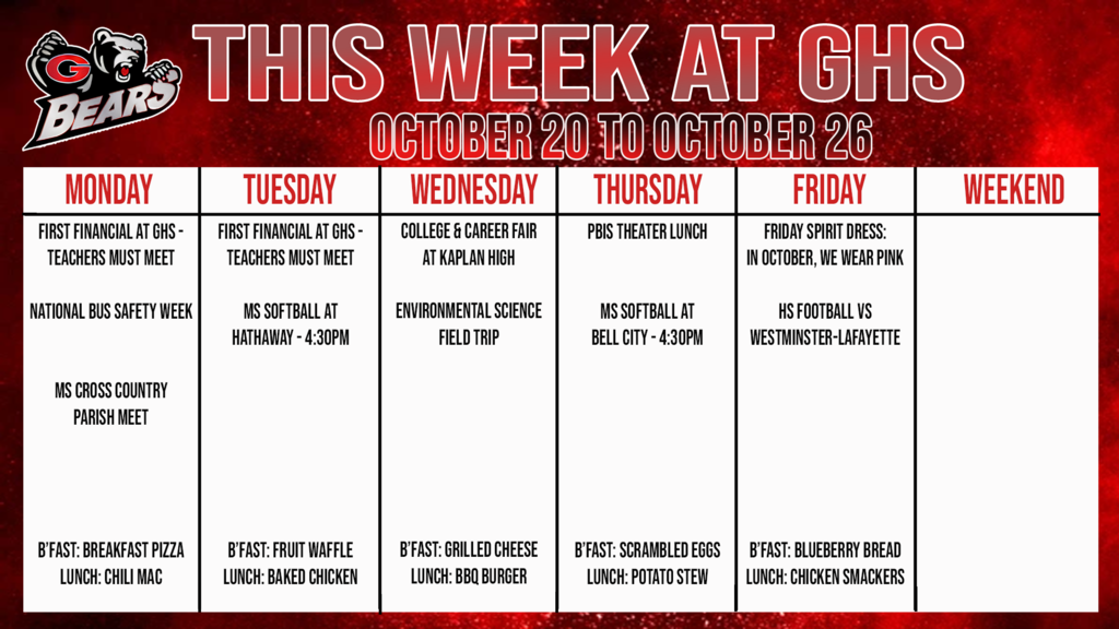 this week at ghs