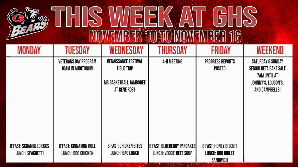 this week at ghs