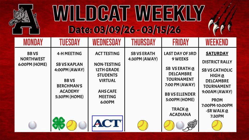 Wildcat Weekly 3/9/26
