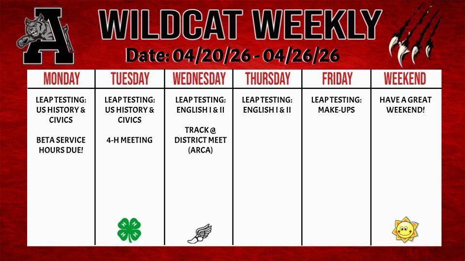 Wildcat Weekly 4/20/26