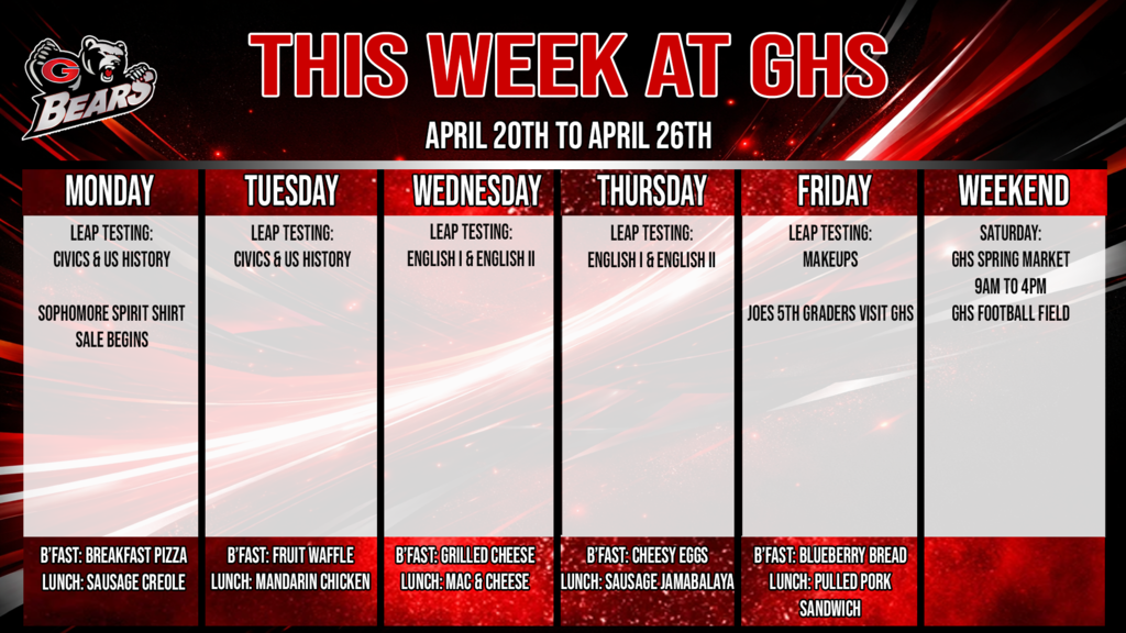 this week at ghs