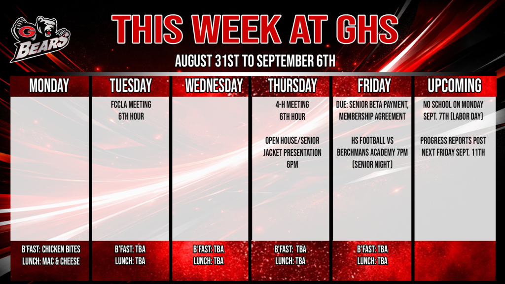 This Week at GHS