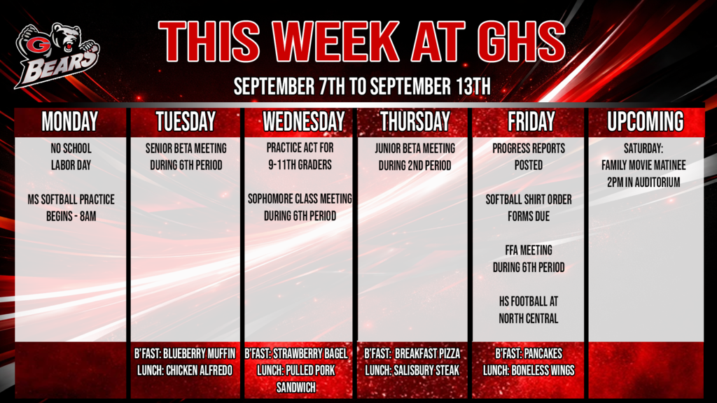 This Week at GHS