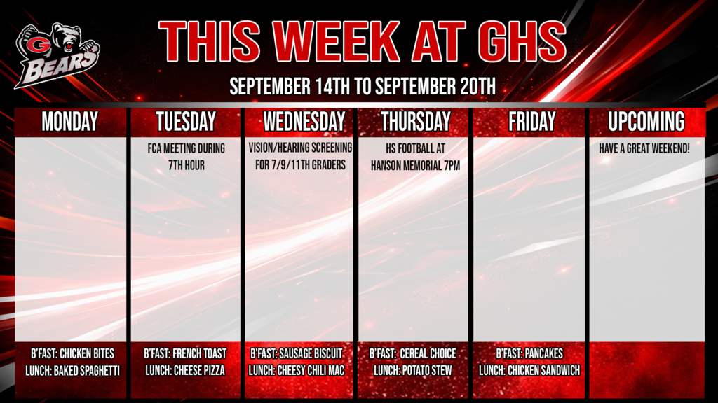 This Week at GHS